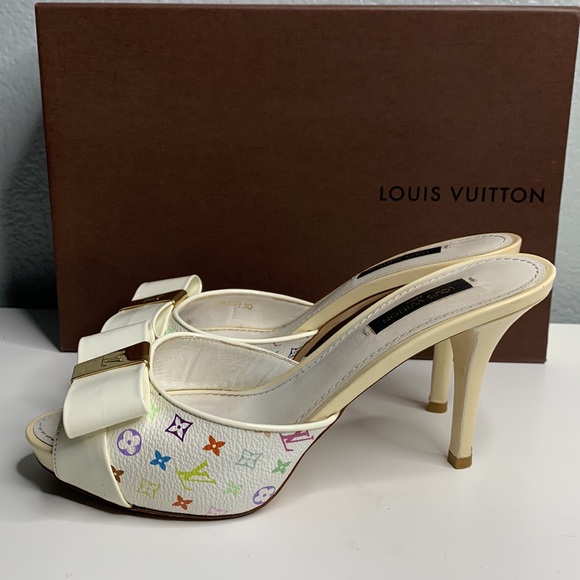 LV42 Louis Vuitton multicolor heels - Picture 2 of 8